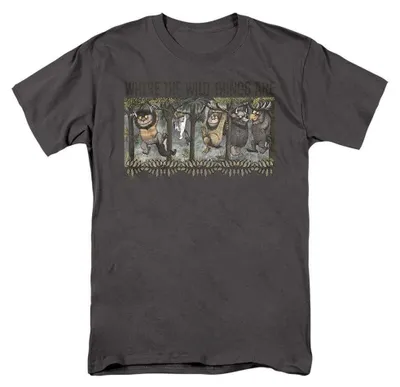 Produktbild von Where The Wild Things Are - T-Shirt für Herren/Damen Uni TV39136 (M) (Holzkohle)