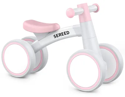 Babyloopfiets 4 Räder, 1-2 Jahre, rosa, Aluminiumrahmen