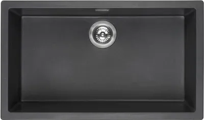 Produktbild von Reginox R30882 Regi Granit Spüle AMSTERDAM 72 Black Silvery ab 80 cm Schrankbreite / Auflagespüle / Unterbau / Einbauspüle