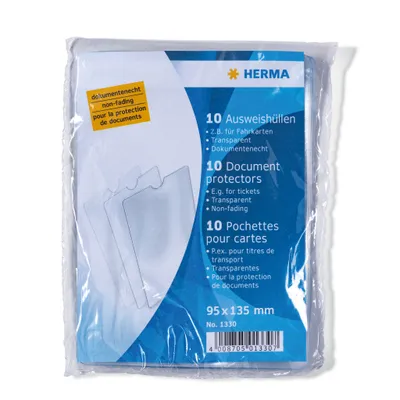Produktbild von HERMA 1330 Ausweishüllen 95x135 mm Fahrkarten Kinderausweis