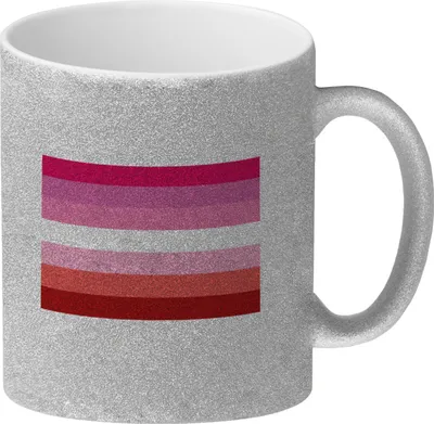 Produktbild von Lesbian Flagge Gleichberechtigung Glitzer-Kaffeebecher