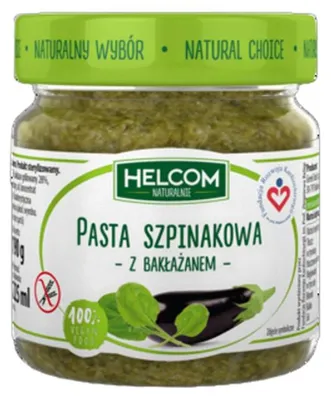 Zdjęcie produktu dla Helcom Pasta szpinakowa z bakłażanem 190g