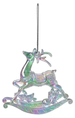 Immagine prodotto di Renna da decorazione natalizia Clayre & Eef 11 cm in plastica color argento