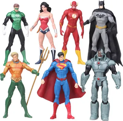 Produktbild von 7pcs DC Superheld Hulk Iron Man Superman Wunderfrau Figur Spielzeug