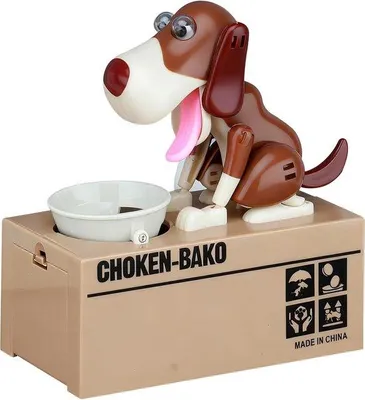 Productafbeelding van Grappige spaarpot hond die munten opeet
