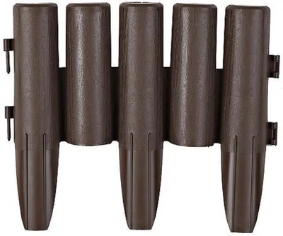Produktbild von PROREGAL Gartenzaun, Gartengrenze GE037, 27x24cm, pp, braun, 8 Stück