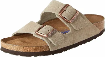 Zdjęcie produktu dla Birkenstock Arizona Suede Taupe Narrow Footbed - Kapcie - 951303