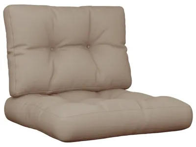 Produktbild von vidaXL Palettenkissen 2-tlg. Taupe Stoff