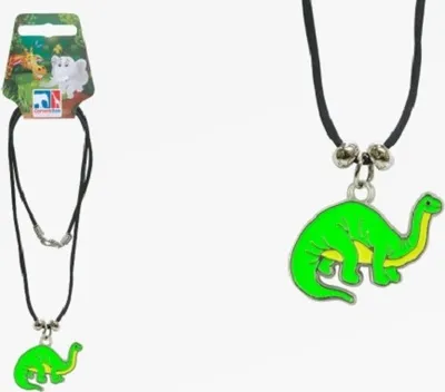 Produktbild von 1 Kette Brachiosaurus Dinosaurier, Tier Emaille Anhänger Modeschmuck Ketten emailliert Schmuck