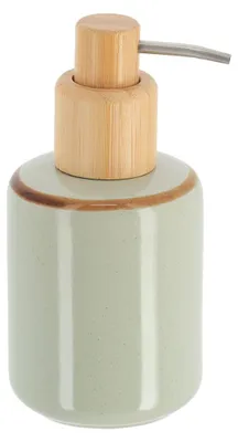 Produktbild von Seifenspender aus steinzeug mit bambuspumpe 300 ml - salbeigrün - Tendance