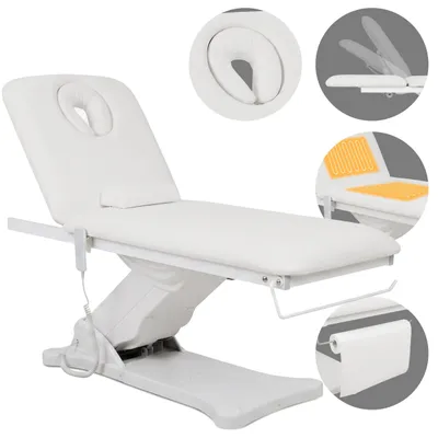 Produktbild von Habys Camilla ERGO 2 mit Heizung | elektrische Kosmetikliege Massageliege, Behandlungsliege | Höhenverstellbar Elektrisch | 182 x 68 cm | Weiß