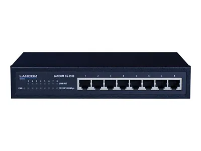 Produktbild von LANCOM GS-1108, Unmanaged, L2, Gigabit Ethernet (10/100/1000), Vollduplex