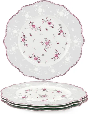 Obrázok produktu pre Jedálenské taniere 27.5 cm, sada 4 ks, porcelán, pre vianočný večierok