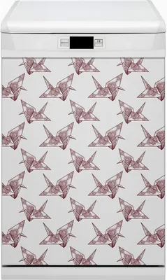Produktbild von Geschirrspüle Magnet für Spülmaschine Magnetmatte Küche Magnete  Dekorative 45x80 cm  - Vögel Origami