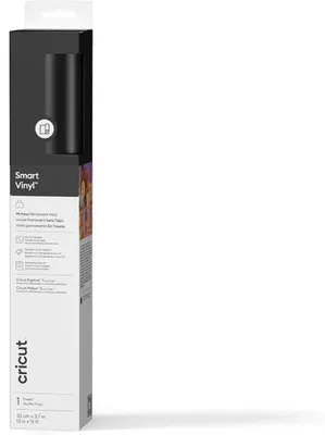 Immagine prodotto di Cricut Smart Vinyl Matless, Rotolo di vinile termoadesivo, Vinile termoadesivo liscio, Nero, Monocolore, Opaco, Cricut Maker 3 e 4, Cricut Explore 3 e 4, Cricut Venture