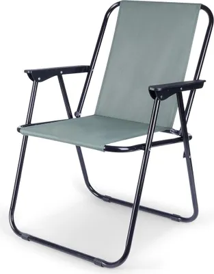 A single camping chair is shown against a white background.