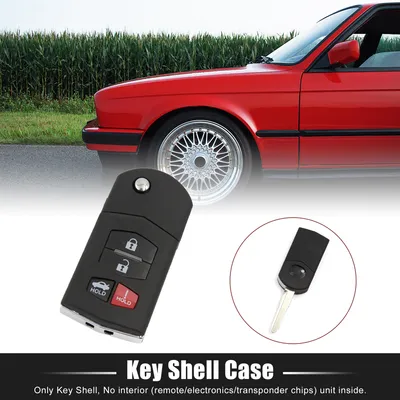Image de Étui de clé à distance Coque clé 4 Boutons Lame Flip Télécommande Boîte Rechange pour Mazda 3 5 RX-8 CX-7 CX-9
