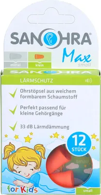 Produktbild von Sanohra max Gehörschutzstöpsel f.Kinder 12 St