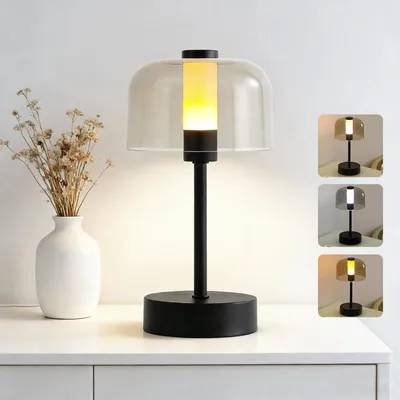 Produktbild von LED Tischlampe Akku Tischleuchte Kabellos Nachttischlampe Touch Nachtleuchte