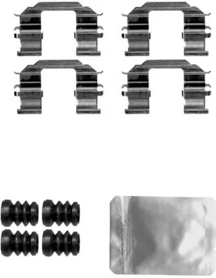 Produktbild von METZGER 109-1870 Zubehörsatz Scheibenbremsbelag Vorne für CHEVROLET SPARK (M300) für OPEL AGILA (B) (H08)