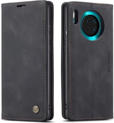 Produktbild von Huawei Mate 30 Hülle, LaimTop Retro Kunstledertasche TPU Innere, Kartenfächer, Magnetverschluss, Klapphülle mit Standfunktion Schutzhülle für Huawei Mate 30 Schwarz