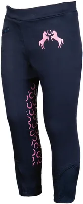 Produktbild von Reitleggings -Pink Pony- Silikon-Kniebesatz 6900 dunkelblau 134/140