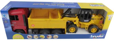 Produktbild von BRUDER Construction truck with articulated road loader, 3 Jahr(e), ABS Synthetik, Mehrfarbig