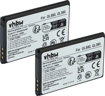 Produktbild von vhbw 2x Akku kompatibel mit Gigaset GL390, GL590 Handy Smartphone Senioren Telefon (800 mAh, 3,7 V, Li-Ion)