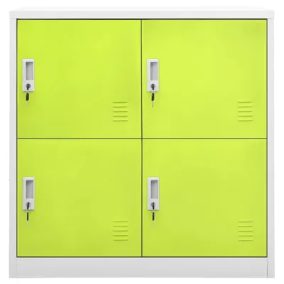 Immagine prodotto di Armadietto a Chiave Grigio Chiaro e Verde 90x45x92,5 cm Acciaio