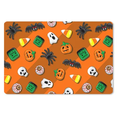 Produktbild von MuchoWow® Schreibtischunterlage Süßigkeiten - Halloween - Muster 60x40 cm - XXL Mauspad - Großes Mauspad