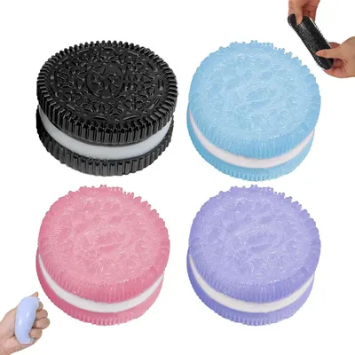 Produktbild von Anti-Stress Spielzeug Knetball Quetschball Fidget Ball - 4 Stück - TPR-Material - Keksform - Sensorisches Spiel für Kinder