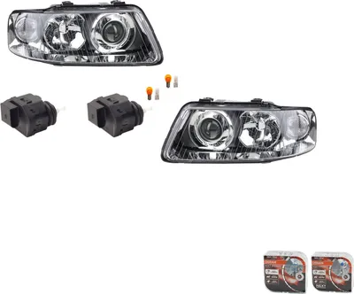 Immagine prodotto di Fari anteriori + lampade Osram Night Breaker Laser, compatibili con Audi A3 8L dal 09/00 al 05/03, lato destro e sinistro, codici: 8L0941003K, 8L0941003AF, 8L0941004K, 8L0941004AF, 8L0941295B, 8L0941