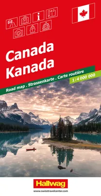 Immagine prodotto di Carta stradale di Hallwag Canada 1:4 milioni