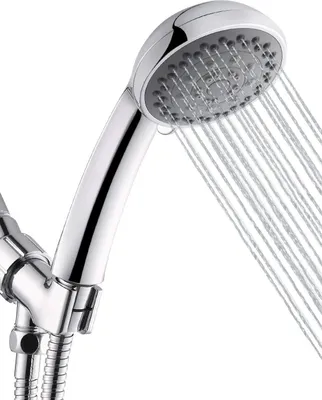 Produktbild von Duschkopf, 5-Funktions-Hochdruck-Handbrause mit Duschschlauch und verstellbarer Halterung