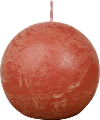 Produktbild von Bolsius Rustik Kugelkerze herbstliches orange, Durchmesser: 7,6 cm