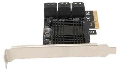 Image de Carte d'extension PCIe vers SATA 3.0, 6,0 Gbps, 6 ports SATA 3.0, 4x, 8x, 16x, excellente compatibilité, adaptateur PCIe vers SATA 3.0