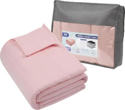 Produktbild von Gewichtsdecke von Harbour Housewares mit Aufbewahrungstasche – 125 x 180 cm – 6 kg – Rosa