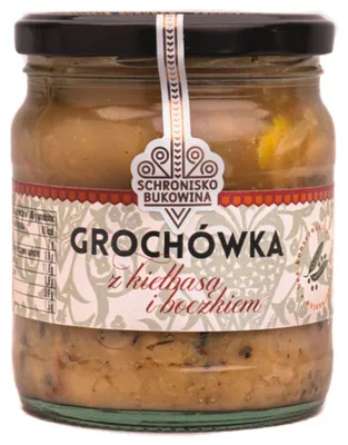 Image de Soupe de pois "Grochówka" 400 ml, avec lard et saucisse - Schronisko Bukowina