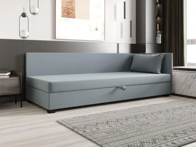 Obrázok produktu pre Jednolôžková posteľ 90x195 ZAJDA PLUS 2 s úložným priestorom - modrošedá