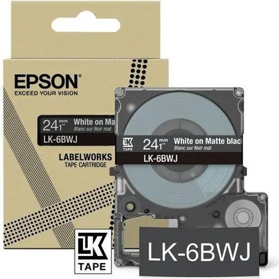 Obrázek produktu pro Epson LK-6BWJ, Černá, Bílá, Tepelný přenos, Matný, 2,4 cm