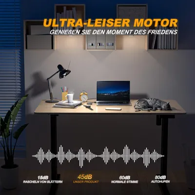 Produktbild von Elektrischer Stehschreibtisch - Verstellbarer Schreibtisch - Stehschreibtisch - Elektrischer Schreibtisch - Computertisch