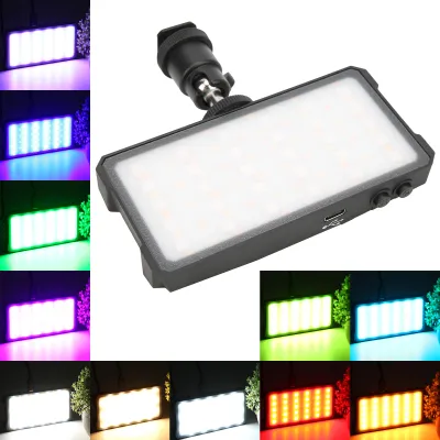 Produktbild von Manbily MFL-02 3000K-6500K RGB-Vollfarb-LED-Kameralicht mit tragbarem Kaltschuh-Kugelkopf