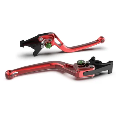 Produktbild von Kupplungshebel LSL BOW L24 mit ABE für Yamaha XJR FJR 750 - 1700 ccm Bj. 1981 - 2018, Farbe Hebel:rot, Farbe Versteller:grün