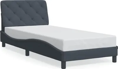 Produktbild von vidaXL Bettgestell ohne Matratze Dunkelgrau 80x200 cm Samt