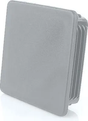 Immagine prodotto di LogistSystem 1 pezzo Tubi quadrati - 120x120 mm - Tappi quadrati grigi - Tappi quadrati in plastica PE - Tappi per tubi per il rivestimento di tubi in acciaio