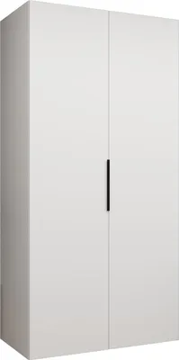 Produktbild von MEBLE KRYSPOL, Kleiderschrank, Schrank 100 cmx202x52, Weiß, Schwarz
