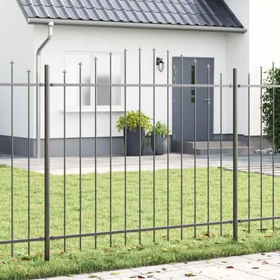 Immagine prodotto di Maison Exclusive - Recinzione da giardino 2 pezzi Grigio 170 x 190 cm Acciaio verniciato a polvere