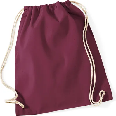Produktbild von Westford Mill W110 | Baumwoll Gymsac / Turnbeutel | 37 x 46 cm - Farbe: Burgundy - Größe: 37 x 46 cm