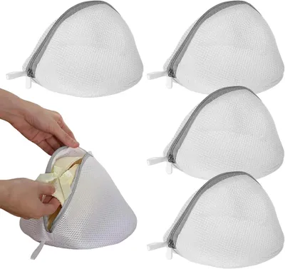 Imagen del producto de Bolsas de malla para sujetadores, 4 unidades, 18x15 cm, ideales para ropa delicada