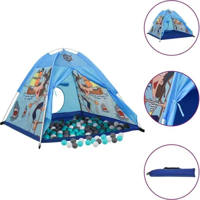 Obrázok produktu pre Detský stan na hranie s 250 loptičkami modrý 120x120x90 cm